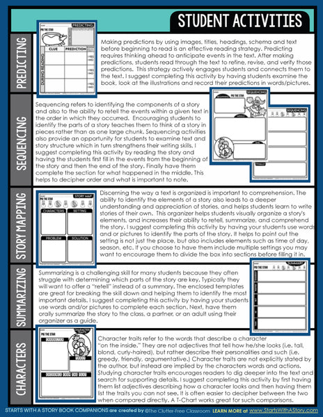 PIG THE STAR activities and lesson plan ideas