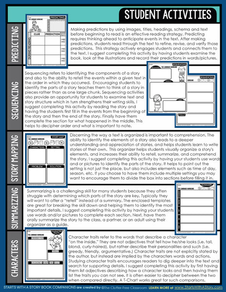 THE LEMONADE HURRICANE activities and lesson plan ideas