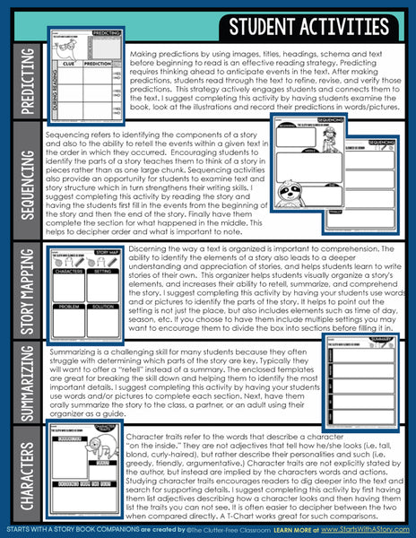 THE SLOTH WHO SLOWED US DOWN activities and lesson plan ideas
