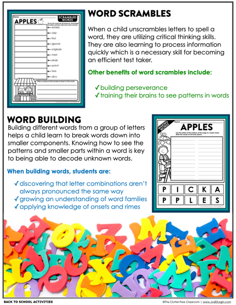 APPLES ACTIVITY PACKET