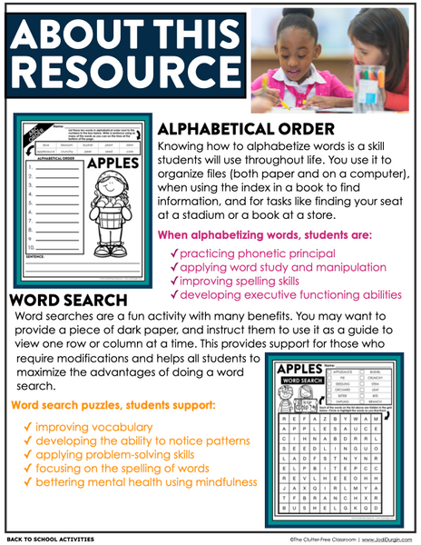 APPLES ACTIVITY PACKET