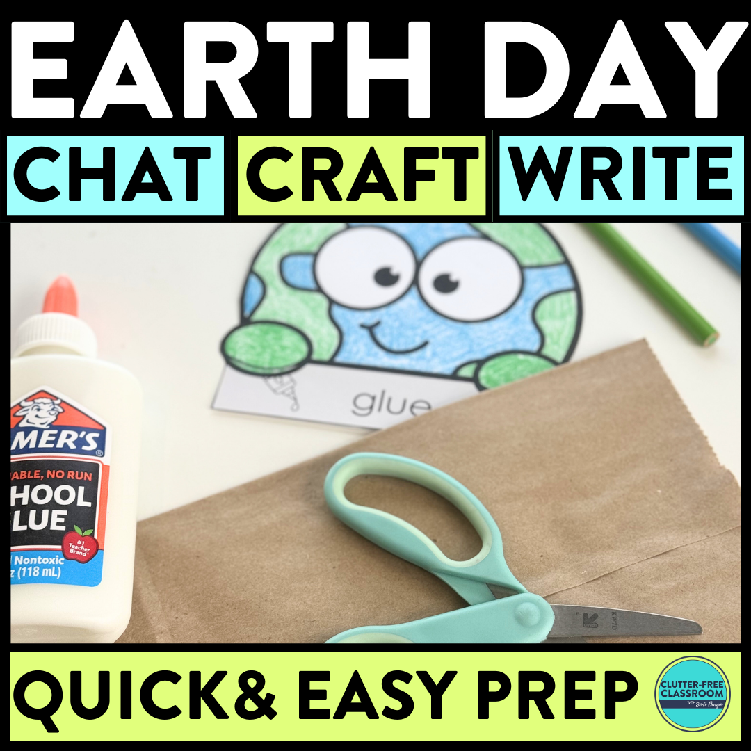 Earth Day Writing Prompts & Paper Bag Craft 1st 2nd 3rd Grade – Clutter ...