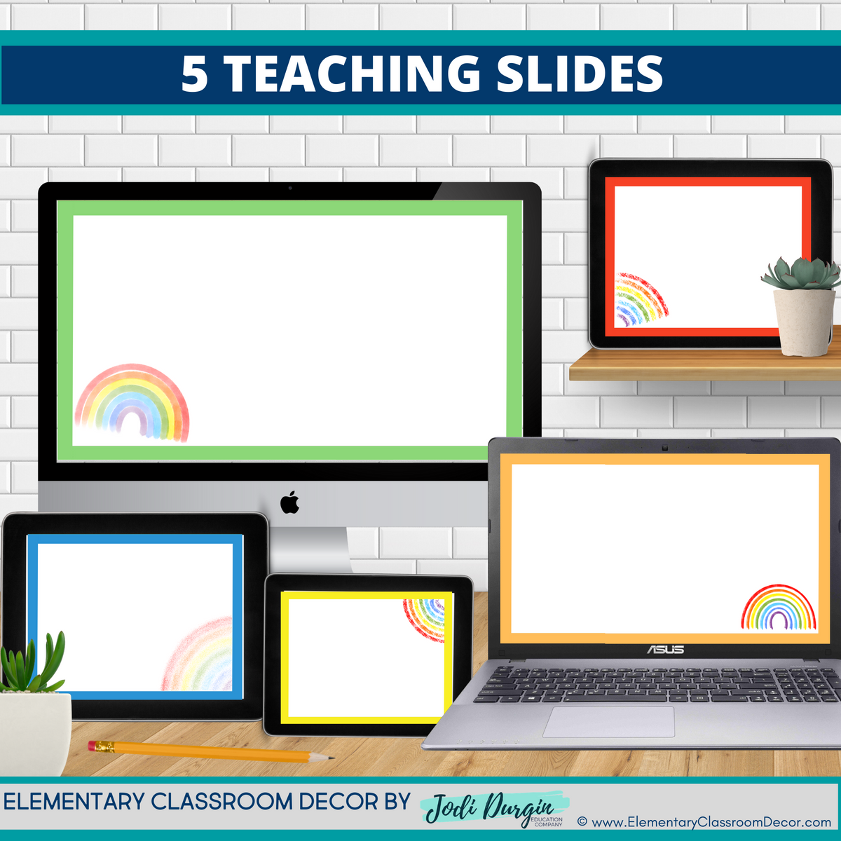 Rainbow Classroom Theme Decor Bundle – Clutter Free Classroom Store