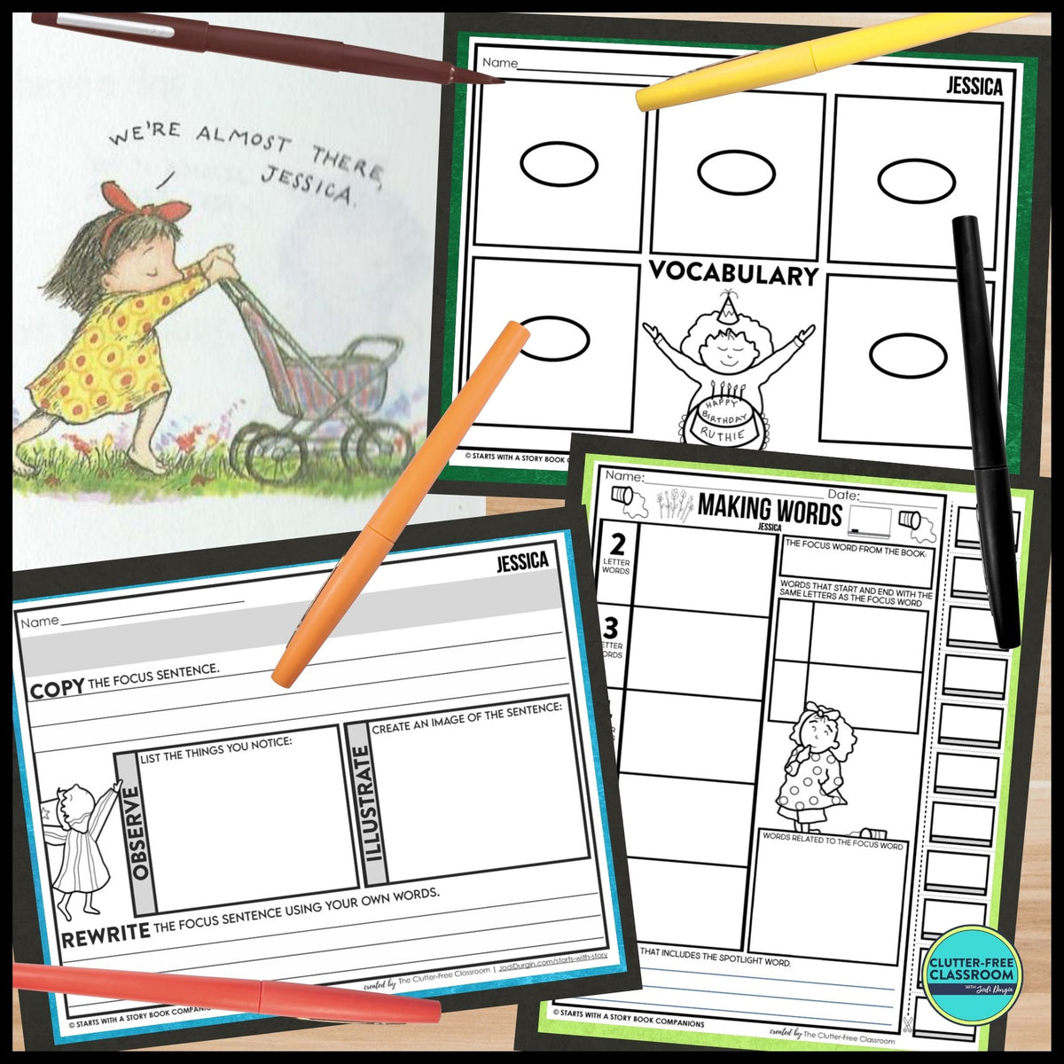 JESSICA activities and lesson plan ideas – Clutter Free Classroom Store