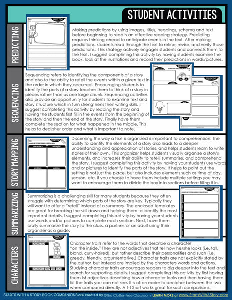 Alexander and The Terrible, No Good Very Bad Day activities and lesson plan ideas