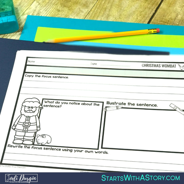 Christmas Wombat activities and lesson plan ideas