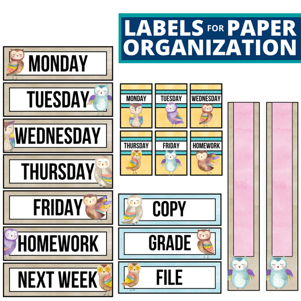 Owl Classroom Theme Decorations Bundle