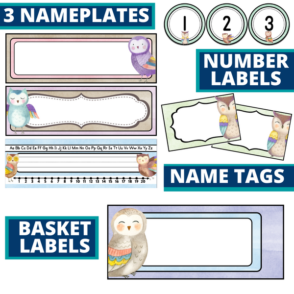 Owl Classroom Theme Decorations Bundle