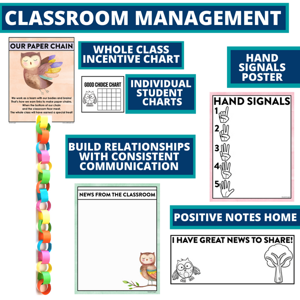 Owl Classroom Theme Decorations Bundle