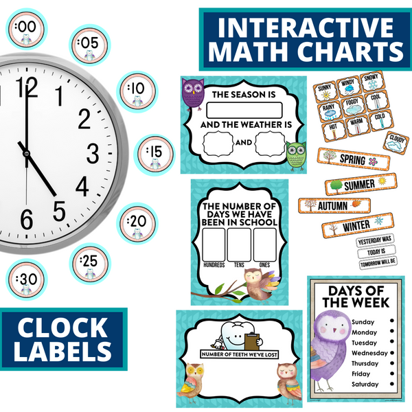 Owl Classroom Theme Decorations Bundle