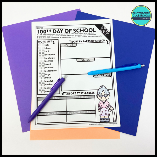 100th Day of School Activity Packet