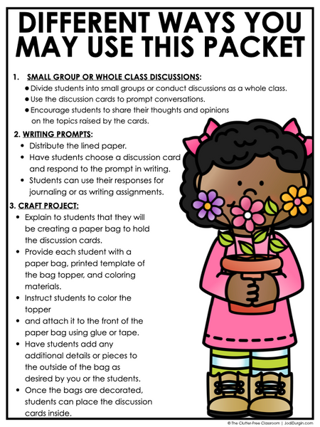 Spring Writing Prompts & Paper Bag Craft 1st 2nd 3rd Grade