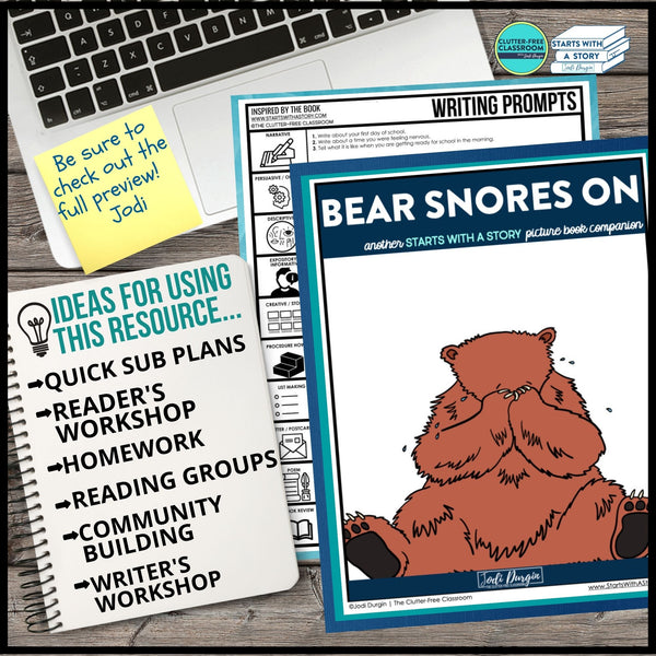 BEAR SNORES ON activities and lesson plan ideas