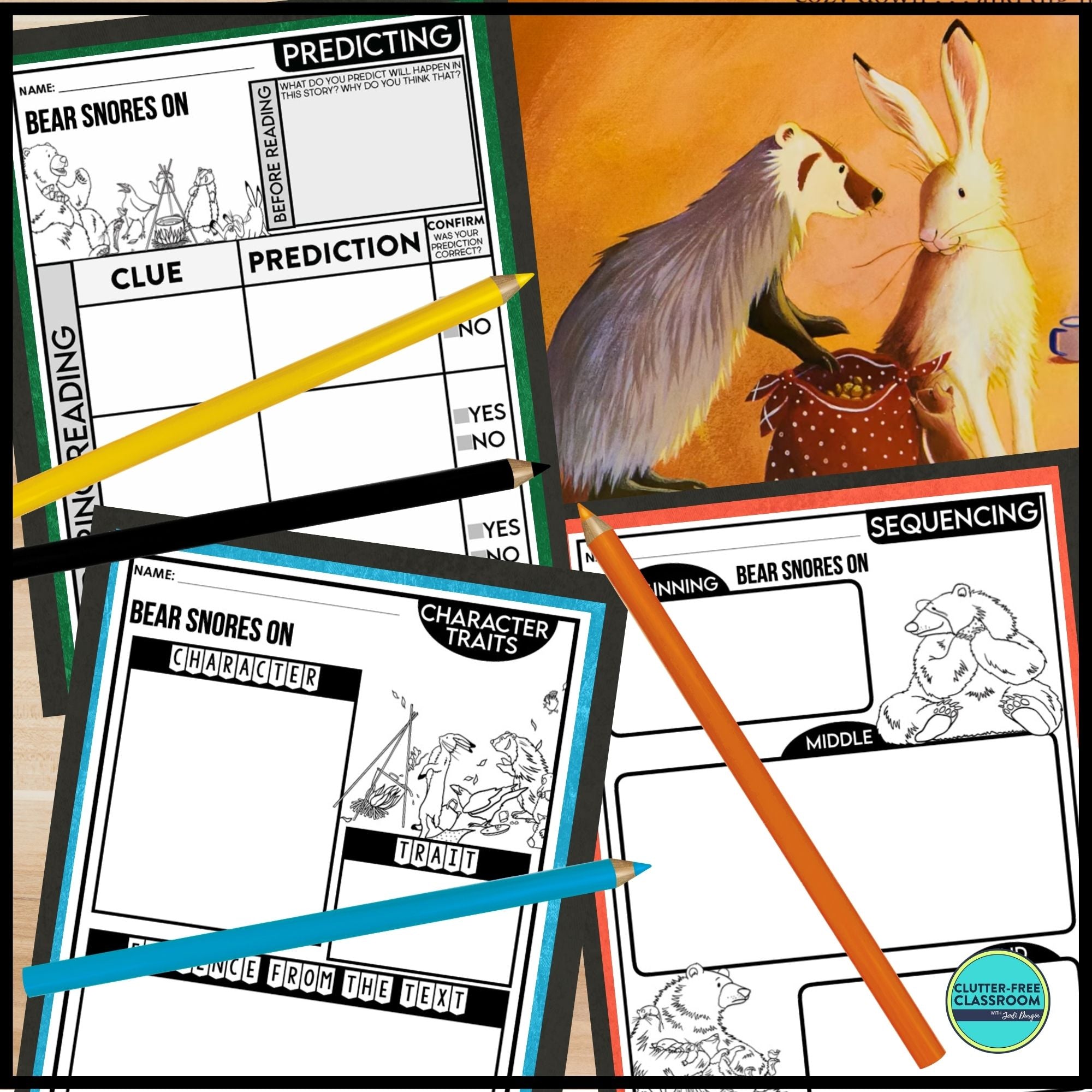 BEAR SNORES ON activities and lesson plan ideas – Clutter Free Classroom Store for Bear Snores On Free Printables