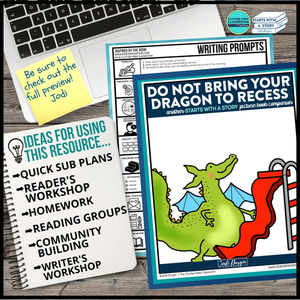 DO NOT BRING YOUR DRAGON TO RECESS activities and lesson plan ideas