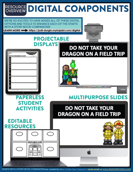 DO NOT TAKE YOUR DRAGON ON A FIELD TRIP activities and lesson plan ideas