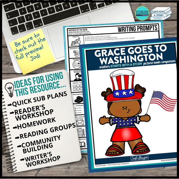 GRACE GOES TO WASHINGTON activities and lesson plan ideas