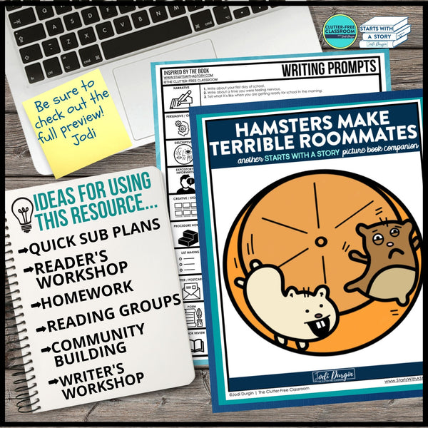 HAMSTERS MAKE TERRIBLE ROOMMATES activities and lesson plan ideas