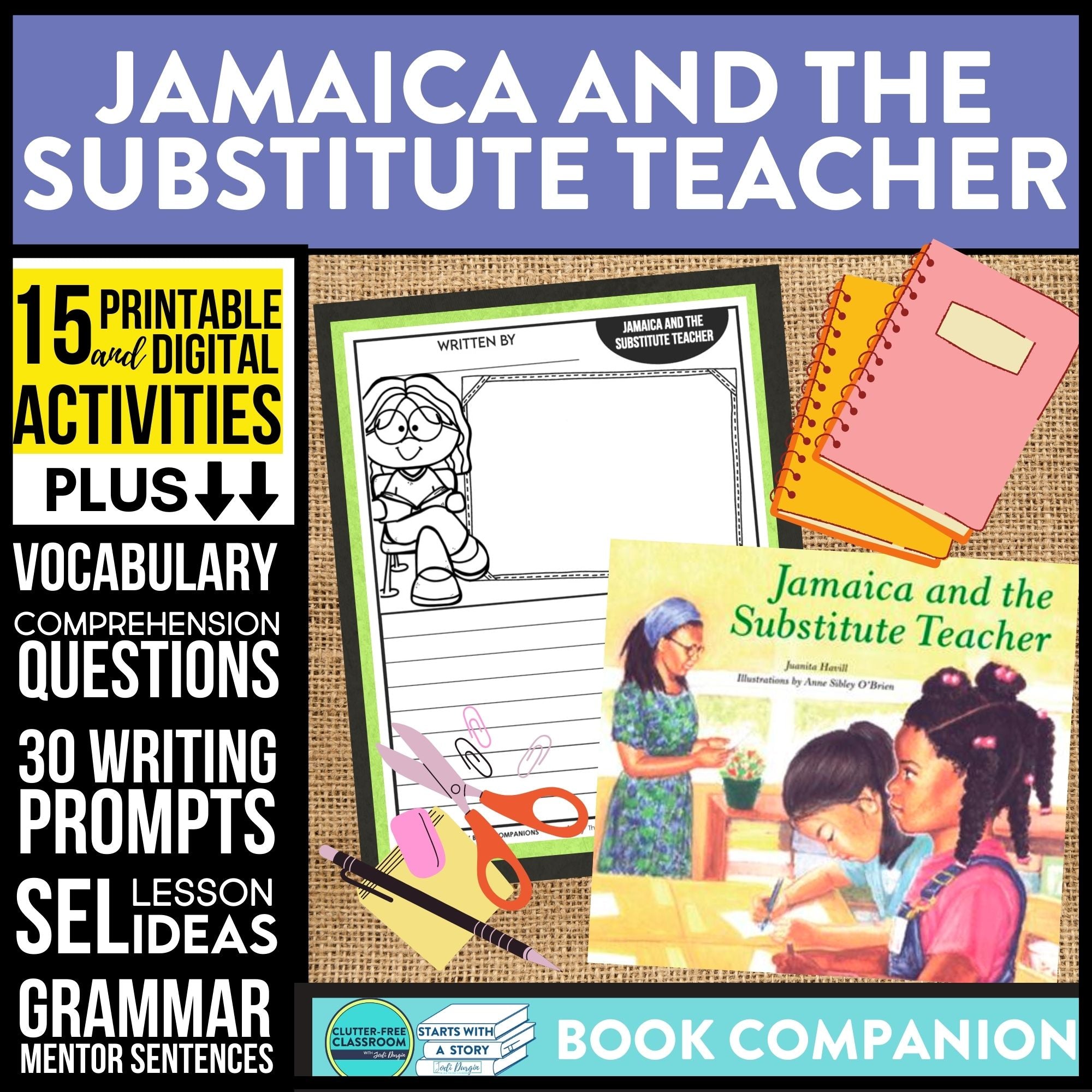 JAMAICA AND THE SUBSTITUTE TEACHER activities and lesson plan ideas