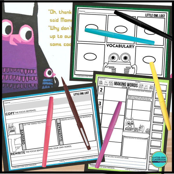 LITTLE OWL LOST activities and lesson plan ideas