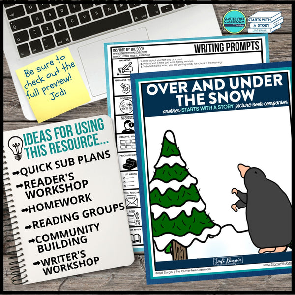 OVER AND UNDER THE SNOW activities and lesson plan ideas