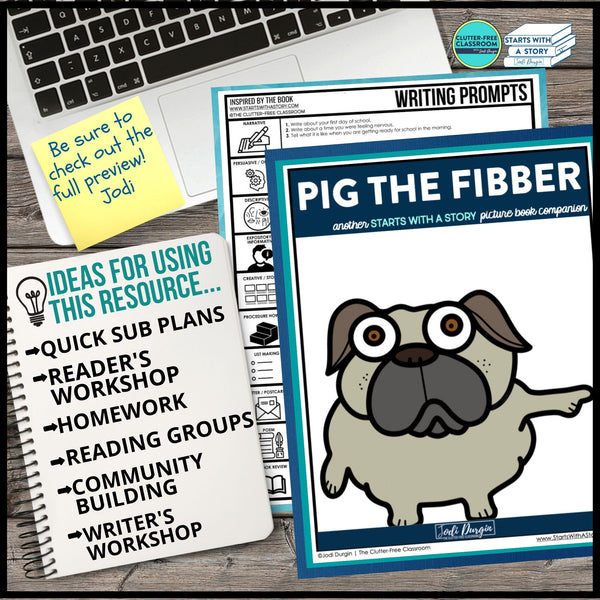 PIG THE FIBBER activities and lesson plan ideas