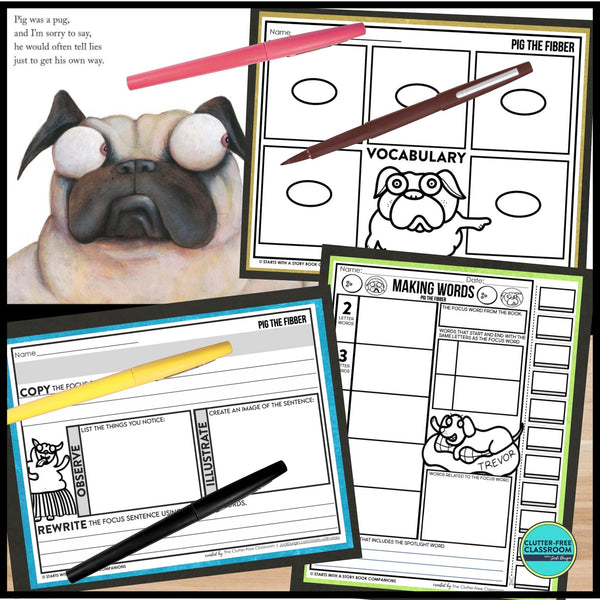 PIG THE FIBBER activities and lesson plan ideas