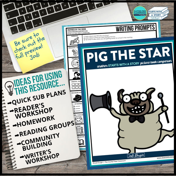 PIG THE STAR activities and lesson plan ideas