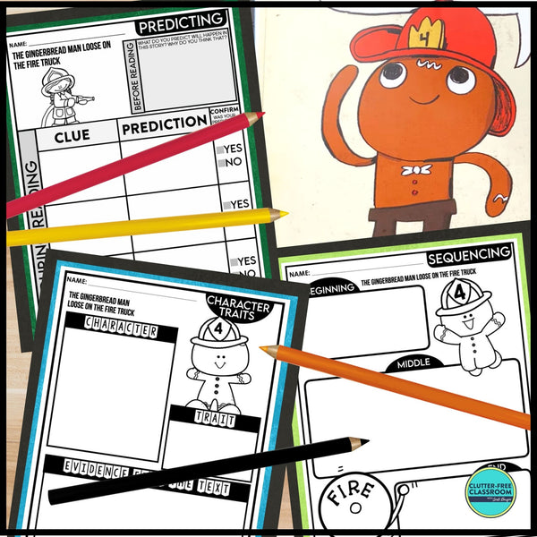 THE GINGERBREAD MAN LOOSE ON THE FIRE TRUCK activities and lesson plan ideas