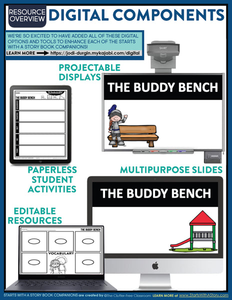 THE BUDDY BENCH activities and lesson plan ideas