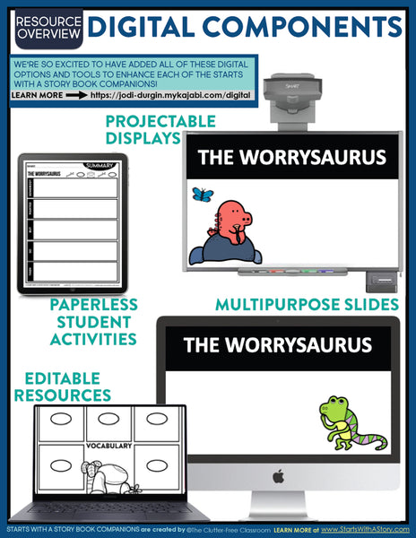 THE WORRYSAURUS activities and lesson plan ideas