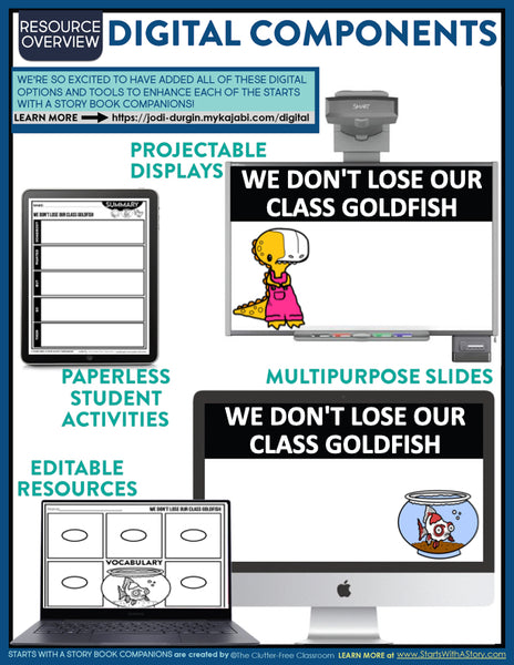 WE DON'T LOSE OUR CLASS GOLDFISH activities and lesson plan ideas