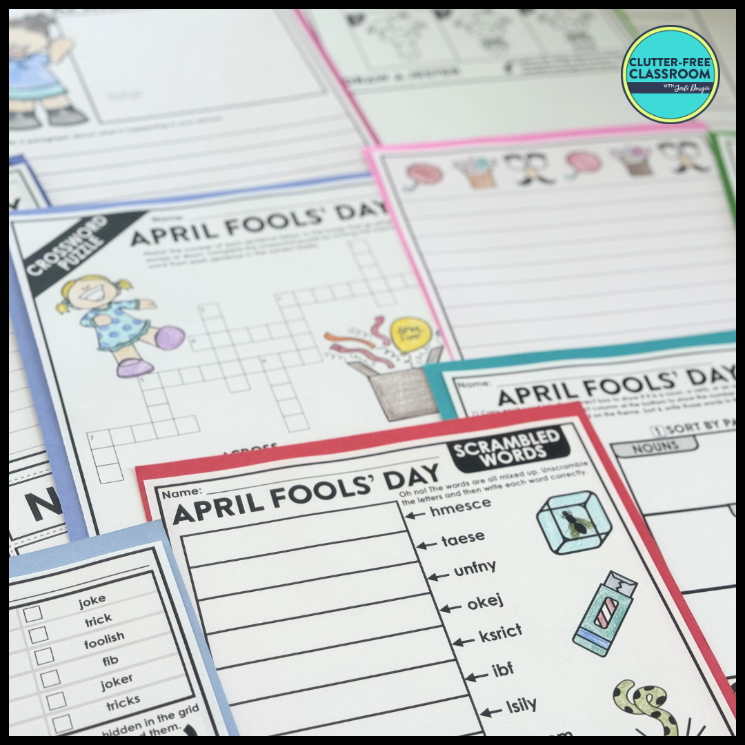 April Fools Task April Fools Day Activity Packet – Clutter Free Classroom Store