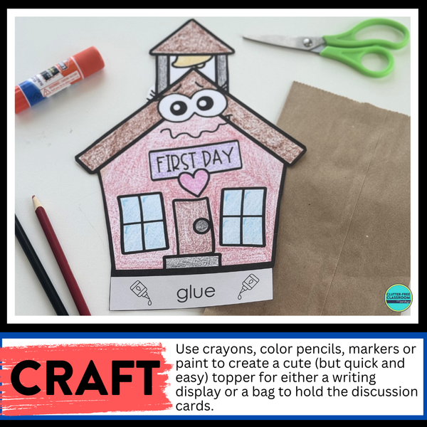 Back to School Writing Prompts & Paper Bag Craft 1st 2nd 3rd Grade