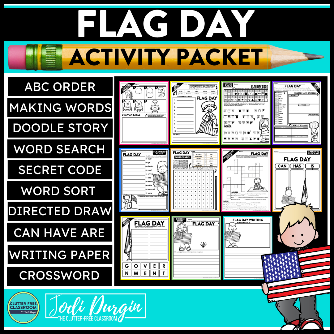 Flag Day Activity Packet – Clutter Free Classroom Store