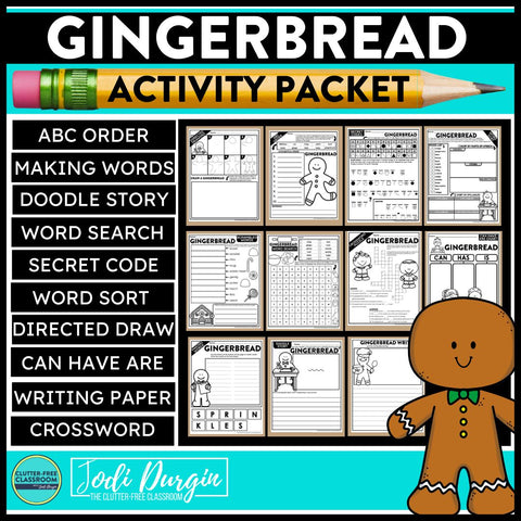 Gingerbread Man Activity Packet