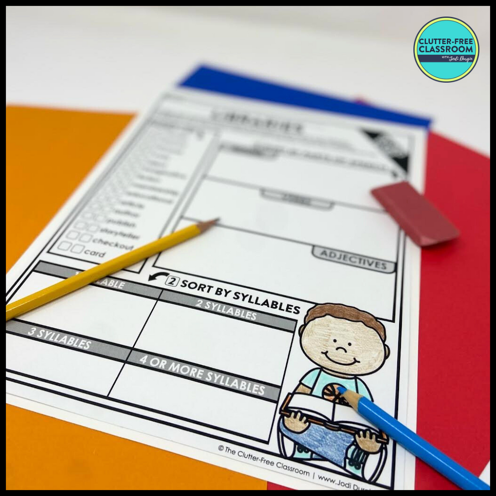 Library Handout Packet Library Activity Packet – Clutter Free Classroom Store
