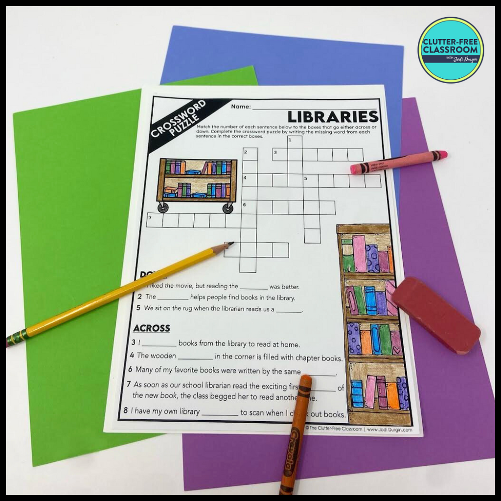 Library Activity Packet – Clutter Free Classroom Store