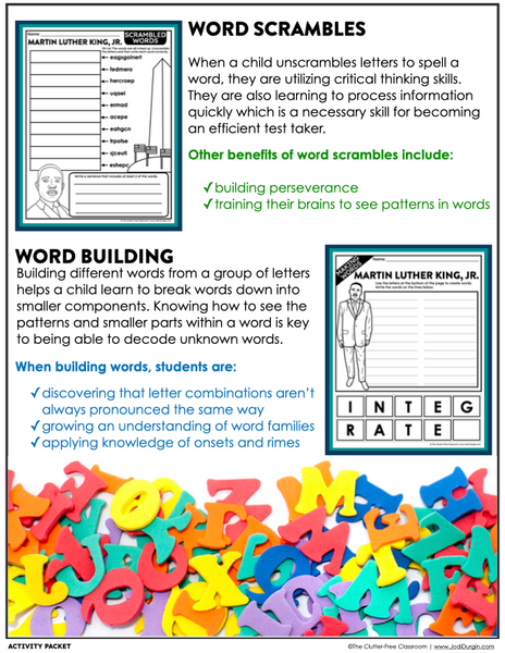 Dr. Martin Luther King Jr. Activity Packet