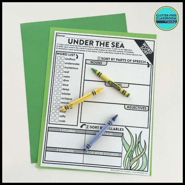 Under the Sea Activity Packet