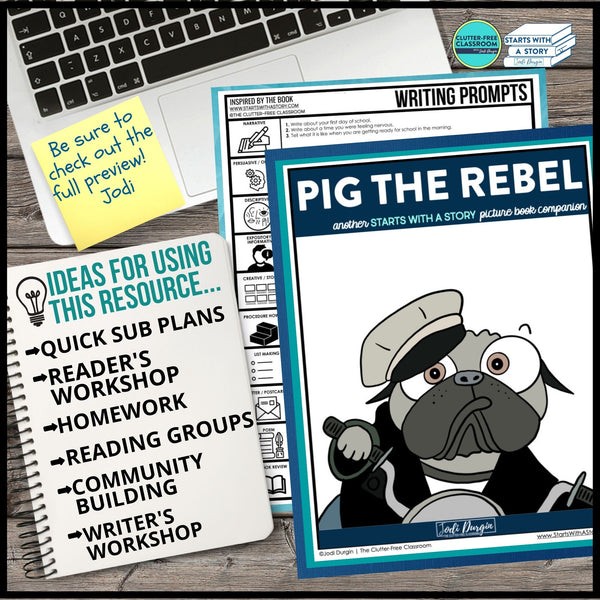 PIG THE REBEL activities and lesson plan ideas