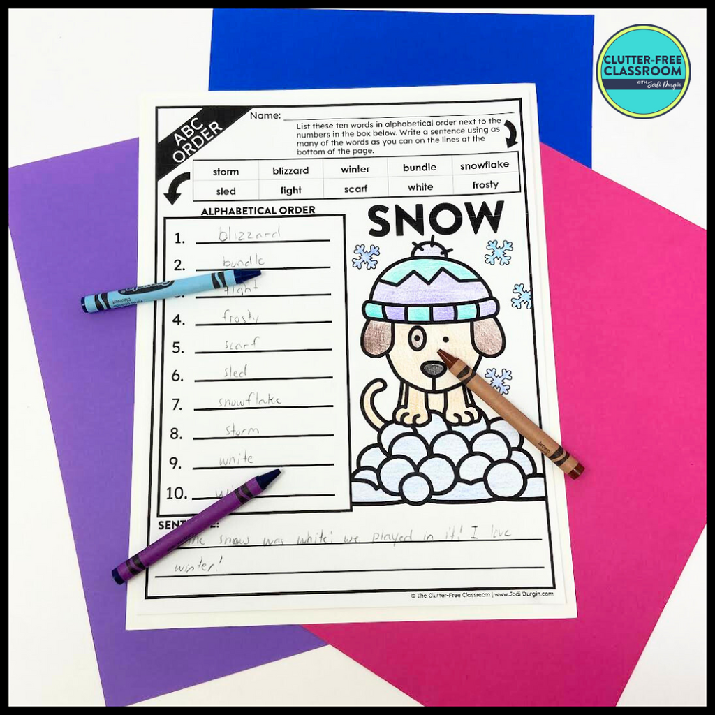 Snow Packets Snow Activity Packet – Clutter Free Classroom Store