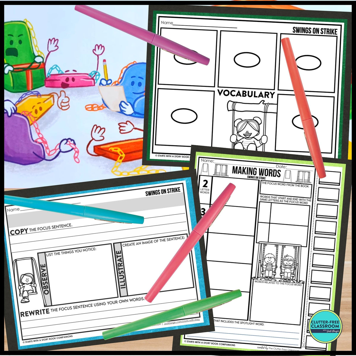 SWINGS ON STRIKE activities and lesson plan ideas – Clutter Free ...