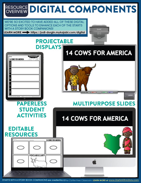 14 COWS FOR AMERICA activities and lesson plan ideas