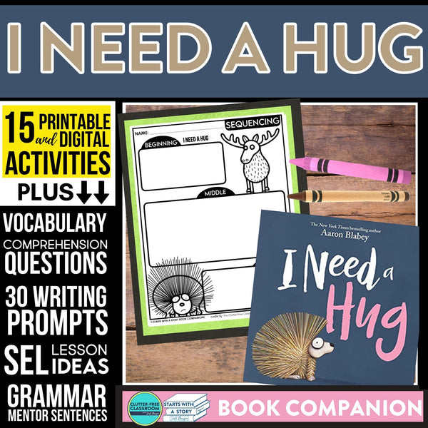 I NEED A HUG activities and lesson plan ideas