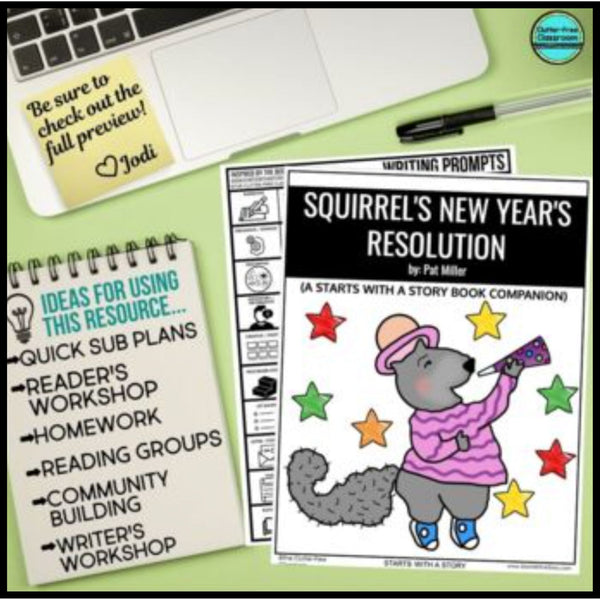 Squirrel's New Year's Resolution activities and lesson plan ideas