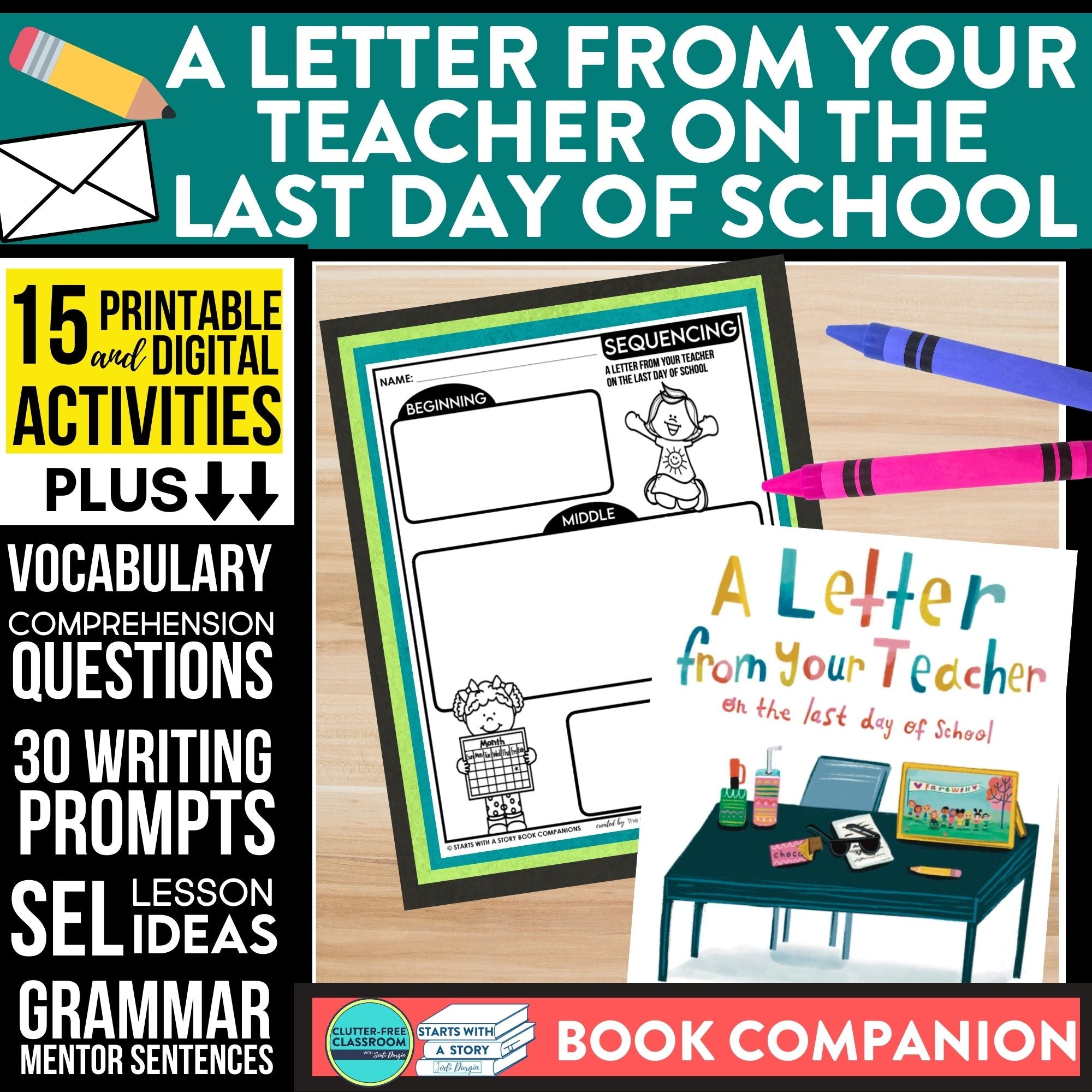 A LETTER FROM YOUR TEACHER ON THE LAST DAY OF SCHOOL activities and lesson plan ideas