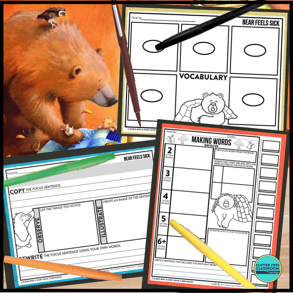 BEAR FEELS SICK activities and lesson plan ideas