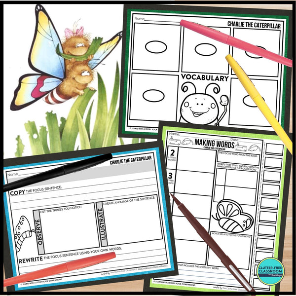 CHARLIE THE CATERPILLAR activities and lesson plan ideas