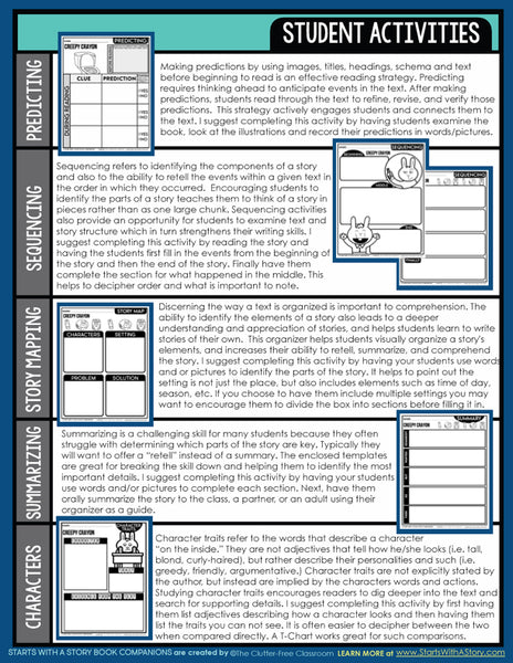 CREEPY CRAYON activities and lesson plan ideas